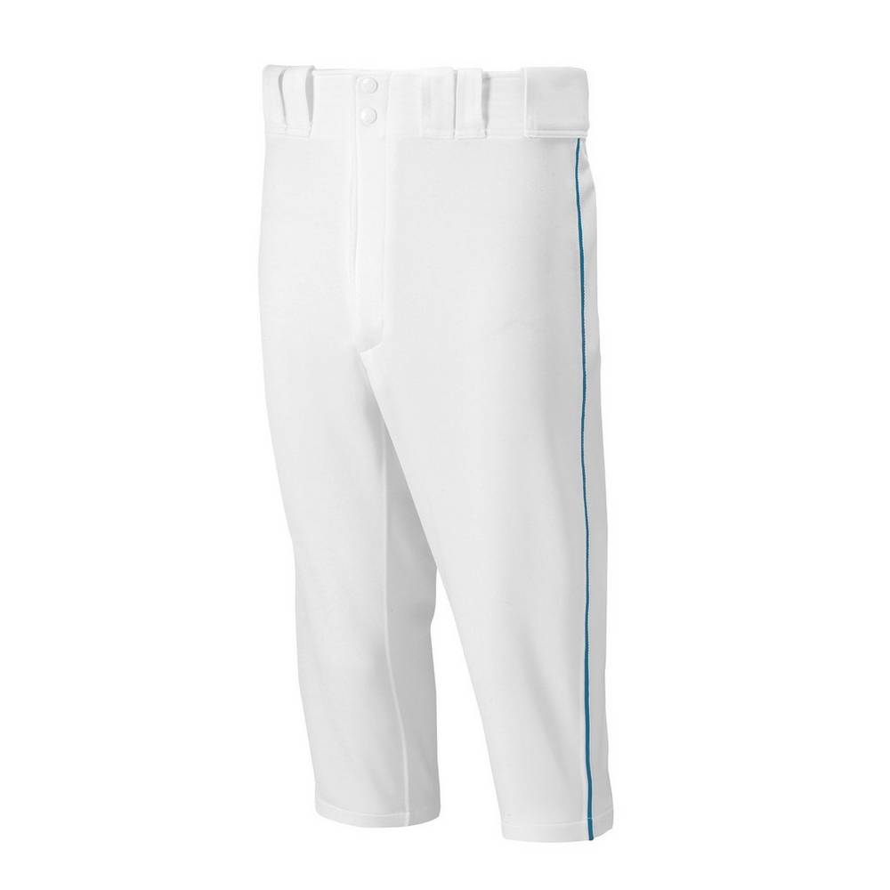 Mizuno Men's Premier Short Piped Baseball Pants White/Navy (350409-GKY)